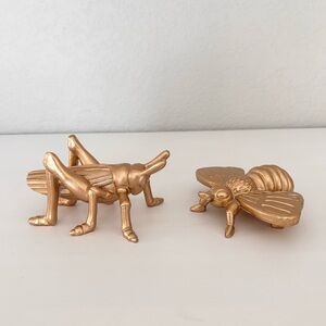 TARGET Grasshopper/ Bee Gold Figurines - New!